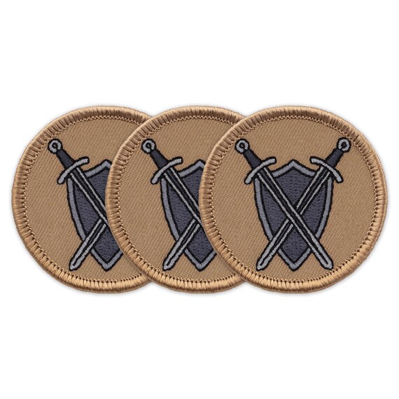 イチロー & プホルス Sweet Threads Patch Swords and Shield Patch (224) 2 Inch Diameter Embroidered Patch - Etsy