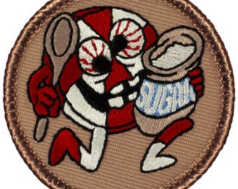 Sugar Rush Patch (813) 2 Inch Diameter Embroidered Patch