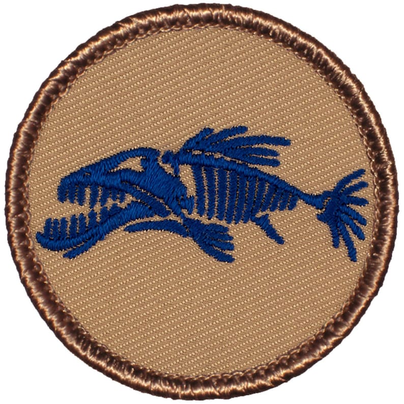 Bone Fish Patch 2 Inch Diameter Embroidered Patch | Etsy