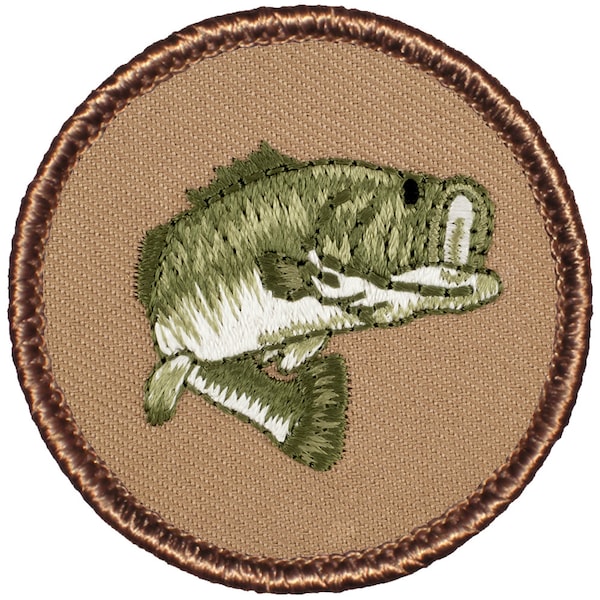 Large-mouthed Bass Patch - 2 Inch Diameter Embroidered Patch