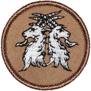 Goat Crest Patch (169) 2 Inch Diameter Embroidered Patch