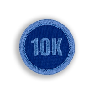 10K Runner Demerit Badge - 1.5&quot; Diameter Embroidered Patch