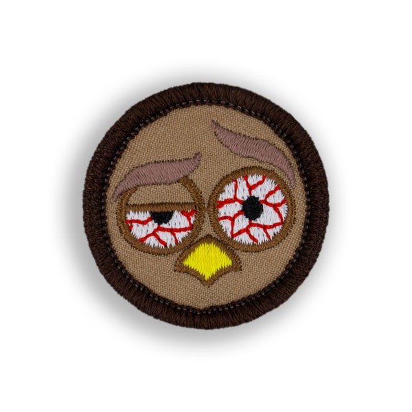 Night Owl Demerit Badge - 1.5" Diameter Embroidered Patch