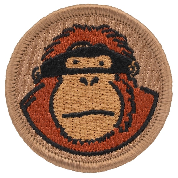 Ninja Orangutan Patch - 2 Inch Diameter Embroidered Patch - Etsy