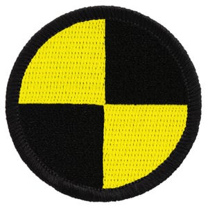Crash Test Patch - 2 Inch Diameter Embroidered Patch