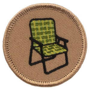 Lawn Chair Patch (246) 2 Inch Diameter Embroidered Patch