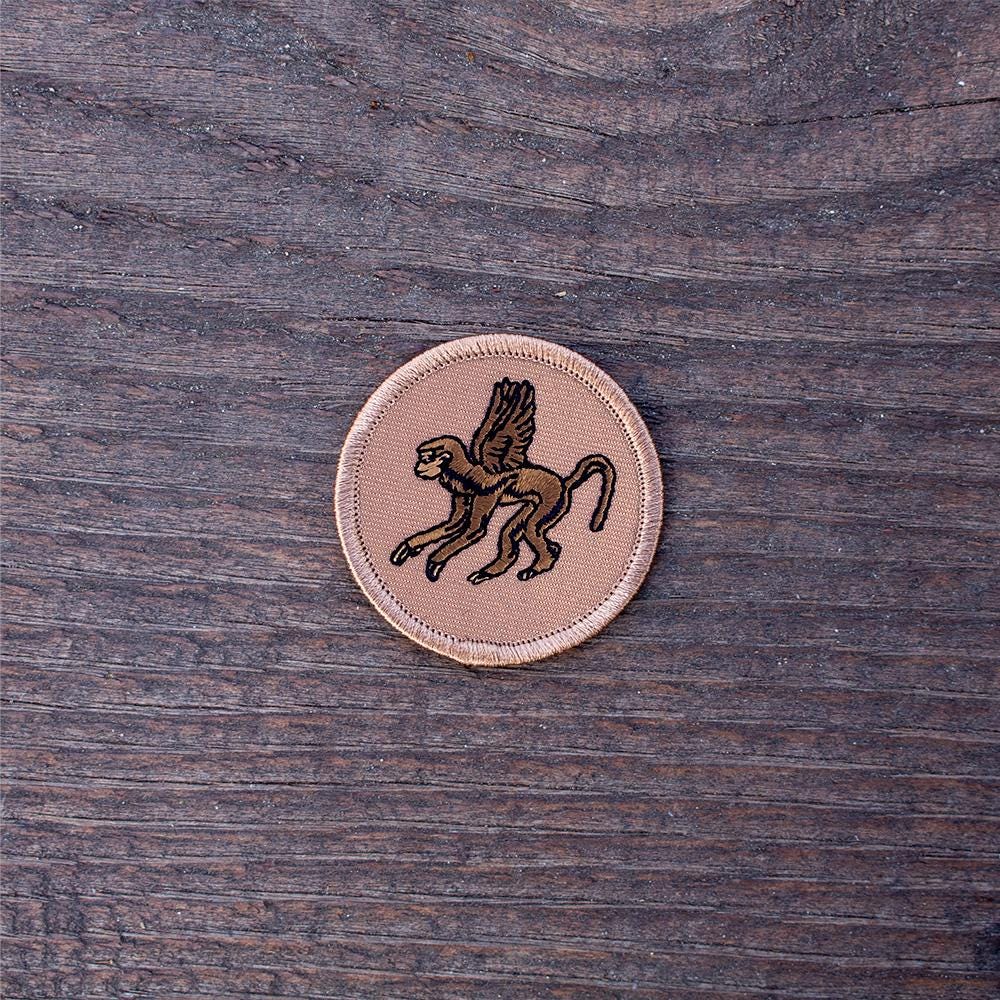 Flying Monkey (038) Patch - 2 Inch Diameter Embroidered Patch - Etsy