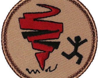 Tornado Patch (272) 2 Inch Diameter Embroidered Patch