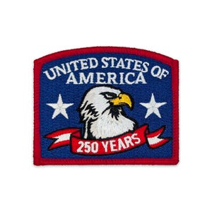 United States of America 250 Years Anniversary Embroidered Patch 3" x 2.5"