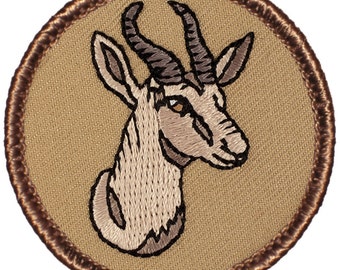 Gazelle Patch (560) 2 Inch Diameter Embroidered Patch