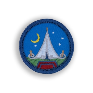 Glamping Demerit Badge - 1.5" Diameter Embroidered Patch
