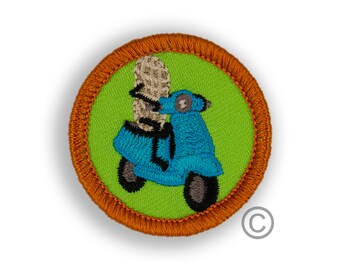 SKA rude boy/girl on scooter EMBROIDERED IRON-ON PATCH Free Shipping vespa p3869 SKA rude boy/girl on scooter EMBROIDERED IRON-ON PATCH Free Shipping vespa p3869