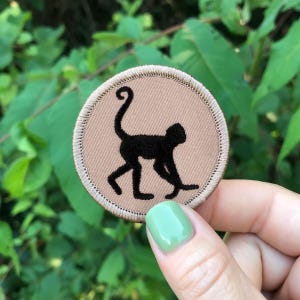 Spider Monkey Patch (499) 2 Inch Diameter Embroidered Patch