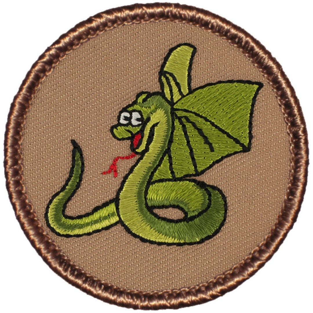 Flying Python Patch - 2 Inch Diameter Embroidered Patch - Etsy