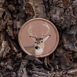 Buck Patch 2 Inch Diameter Woven Patch