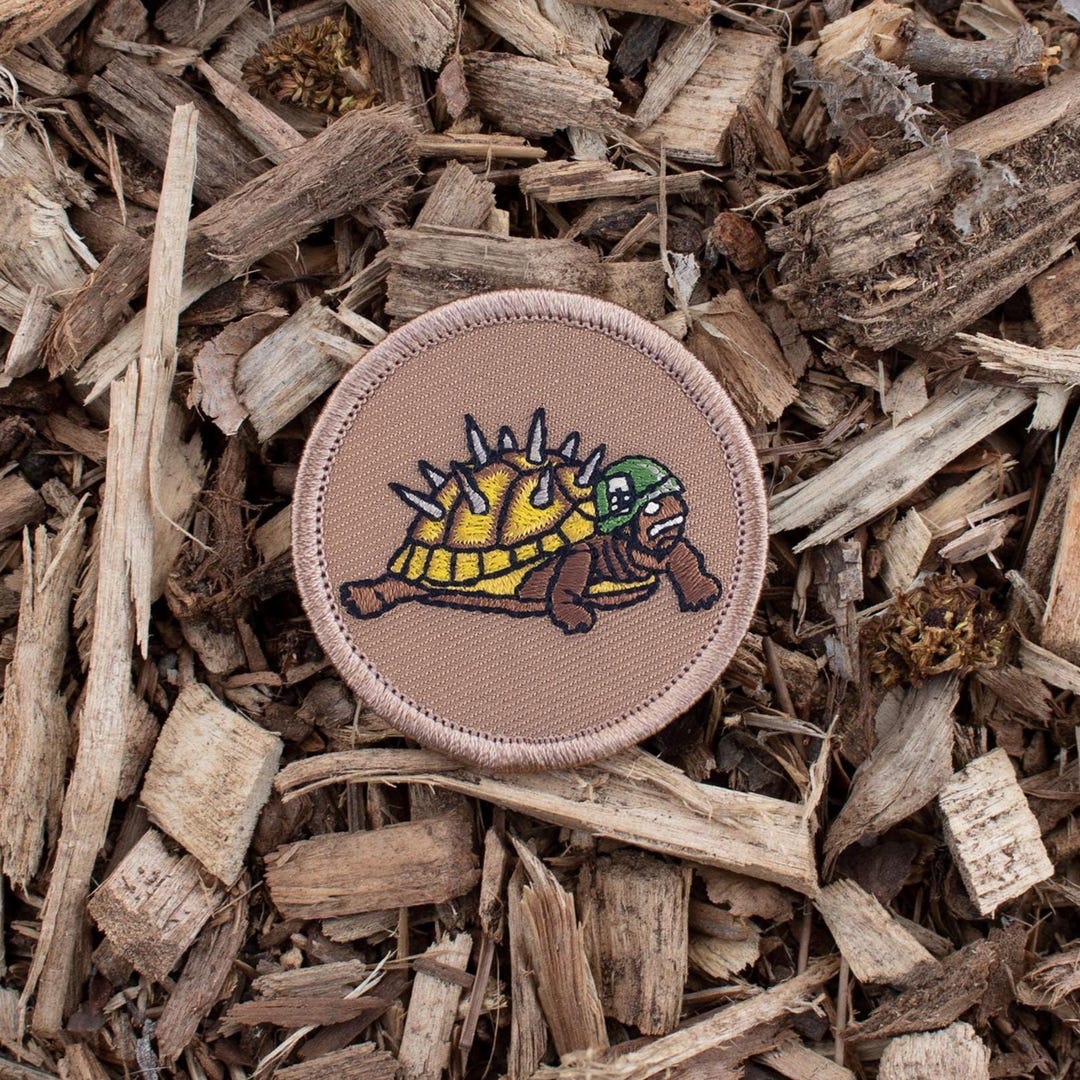 Armored Turtle Patch 2 Inch Diameter Embroidered Patch - Etsy