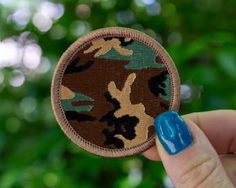Camouflage Patch 2 Inch Diameter Embroidered Patch