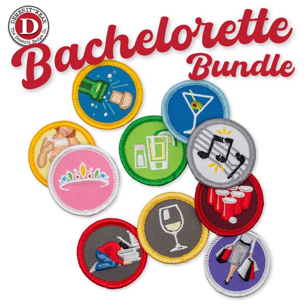 Demerit Badge Bachelorette Bundles - Spoof Merit Badges for Bachelorette Parties
