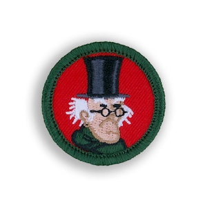 Scrooge Demerit Badge - 1.5" Diameter Embroidered Patch