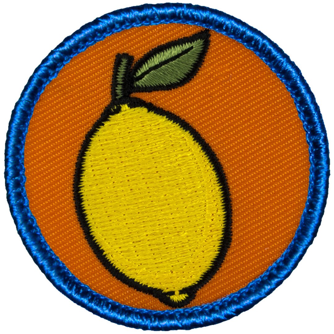 Lemon Patch (812A) 2 Inch Diameter Embroidered Patch - Etsy