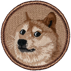 Doge (Shiba Inus (nicknamed “Shibe”)) Patch (673) 2 Inch Diameter Embroidered Patch