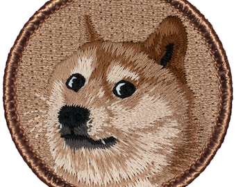 Doge (Shiba Inus (nicknamed “Shibe”)) Patch (673) 2 Inch Diameter Embroidered Patch