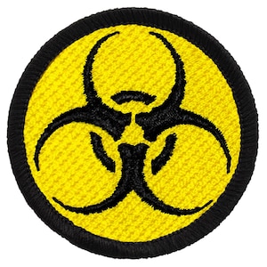 Biohazard Patch 2 Inch Diameter Embroidered Patch