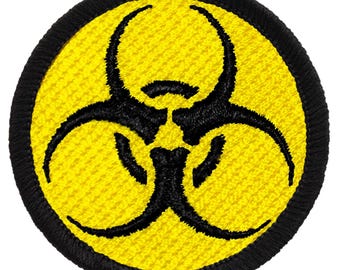 Biohazard Patch 2 Inch Diameter Embroidered Patch