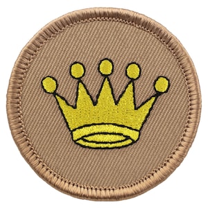 Crown Patch (245) 2 Inch Diameter Embroidered Patch