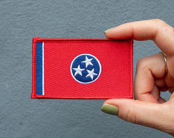 Tennessee State Flag Patch - Full Color Embroidered Patch 2" x 3 3/8"