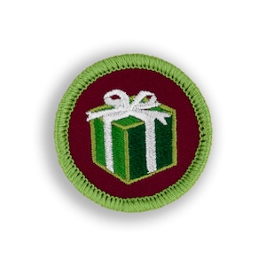 Gift Junkie Demerit Badge - 1.5&quot; Diameter Embroidered Patch