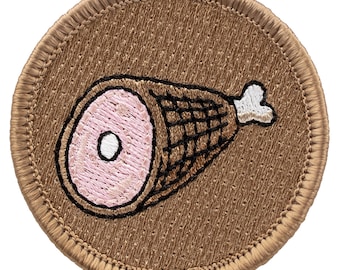 Ham Bone Patch (428) 2 Inch Diameter Embroidered Patch