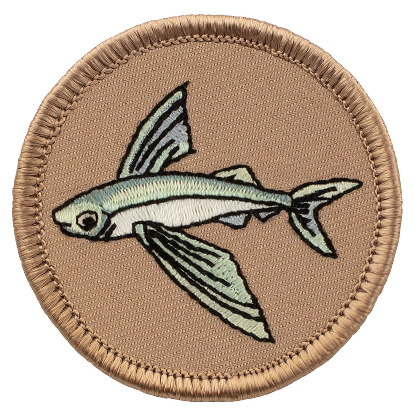 Flying Fish Patch (131) 2 Inch Diameter Embroidered Patch - Etsy