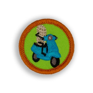 Scooter Nut Demerit Badge - 1.5&quot; Diameter Embroidered Patch