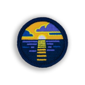 Sunset Demerit Badge - 1.5&quot; Diameter Embroidered Patch