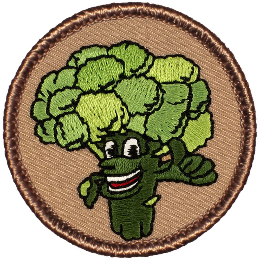 Broccoli Guy Patch 2 Inch Diameter Embroidered Patch Etsy