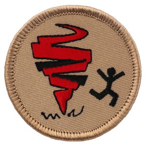 Tornado Patch (272) 2 Inch Diameter Embroidered Patch