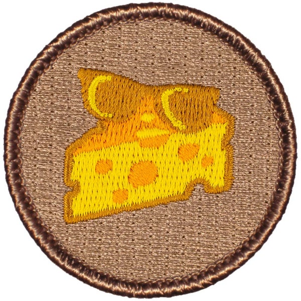 Cool Cheese Patch - 2 Inch Diameter Embroidered Patch