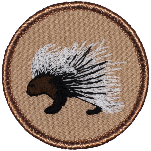 Porcupine Patch - 2 Inch Diameter Embroidered Patch