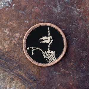 Skelicorn Patch - 2 Inch Diameter Embroidered Patch
