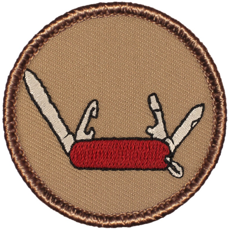Swiss Army Knife Patch 2 Inch Diameter Embroidered Patch Etsy UK