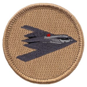 Stealth Bomber Patch (319) 2 Inch Diameter Embroidered Patch