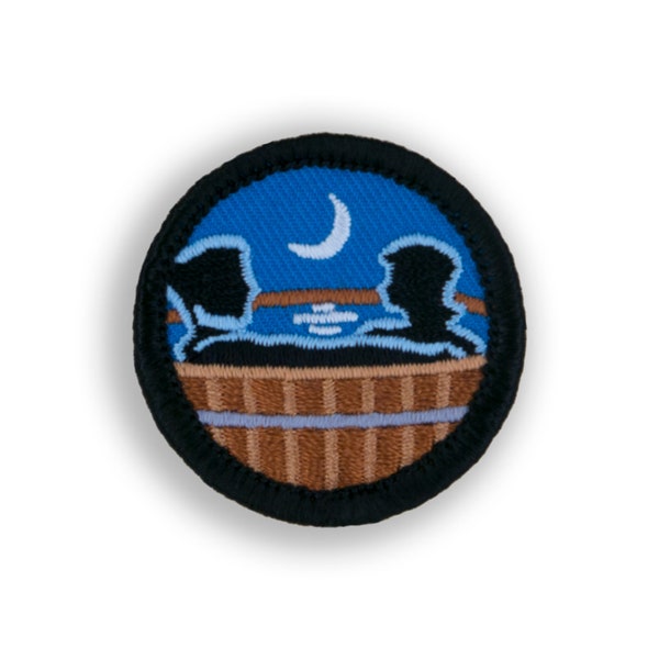 Hot Tub Demerit Badge - 1.5" Diameter Embroidered Patch