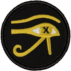 Egyptian Eye (Horus) Patch (N19) - 2 Inch Diameter Embroidered Patch
