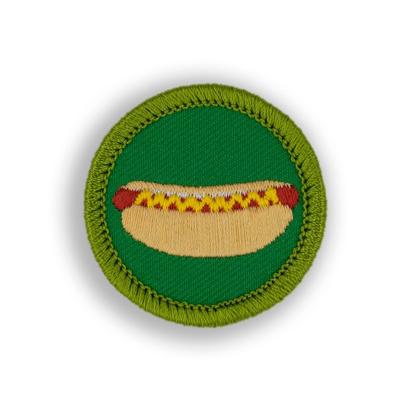 Hot Dog Fanatic Demerit Badge - 1.5" Diameter Embroidered Patch