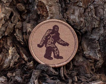 Bigfoot / Sasquatch Patch  2 Inch Diameter Embroidered Patch