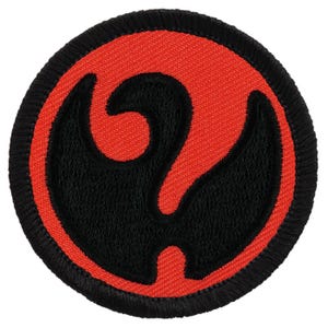 Red & Black Unknown Swan Patch (268R) 2 Inch Diameter Embroidered Patch