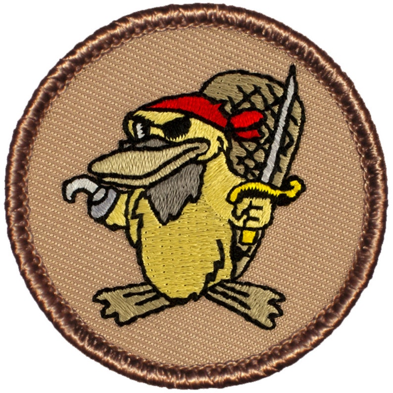 Platypus Pirate Patch 2 Inch Diameter Embroidered Patch Etsy