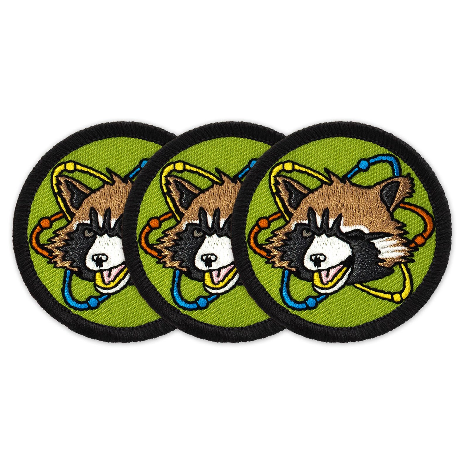 Atomic Raccoon Patch 2 Inch Diameter Embroidered Patch - Etsy