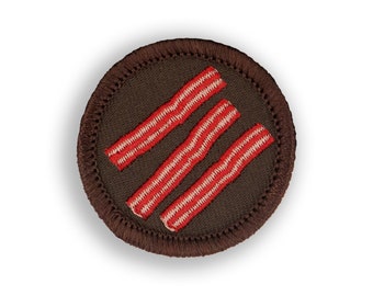 Bacon Addict Demerit Badge - 1.5" Diameter Embroidered Patch